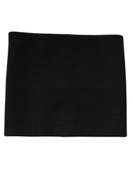 Dolce & Gabbana Black Cashmere Knitted Square Handkerchief Scarf - Scarves & Shawls