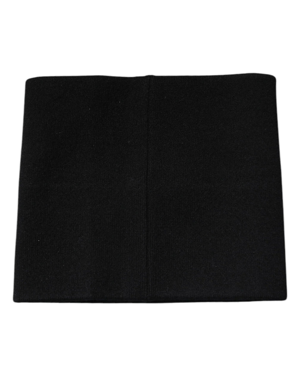 Dolce & Gabbana Black Cashmere Knitted Square Handkerchief Scarf - Scarves & Shawls