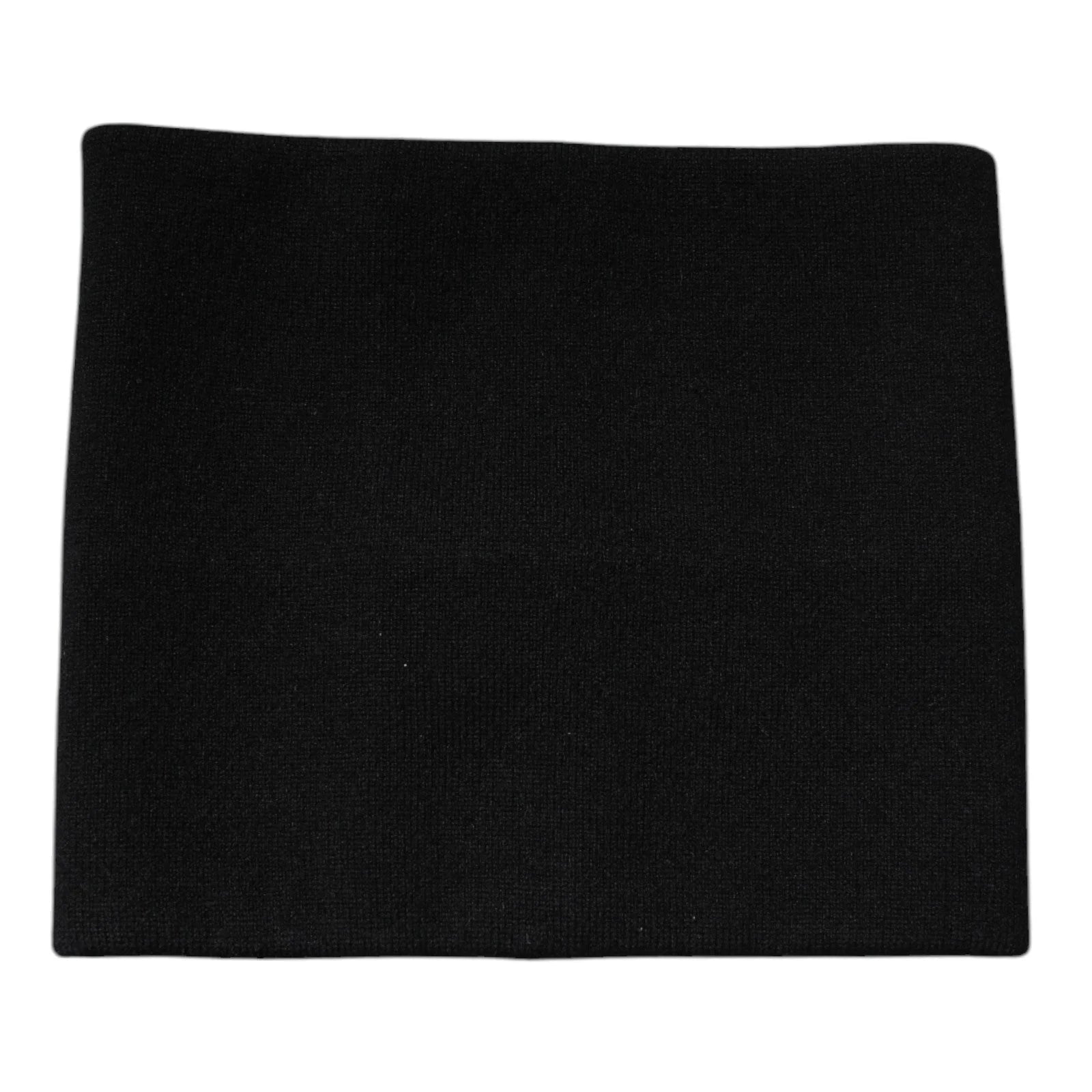Dolce & Gabbana Black Cashmere Knitted Square Handkerchief Scarf - Scarves & Shawls