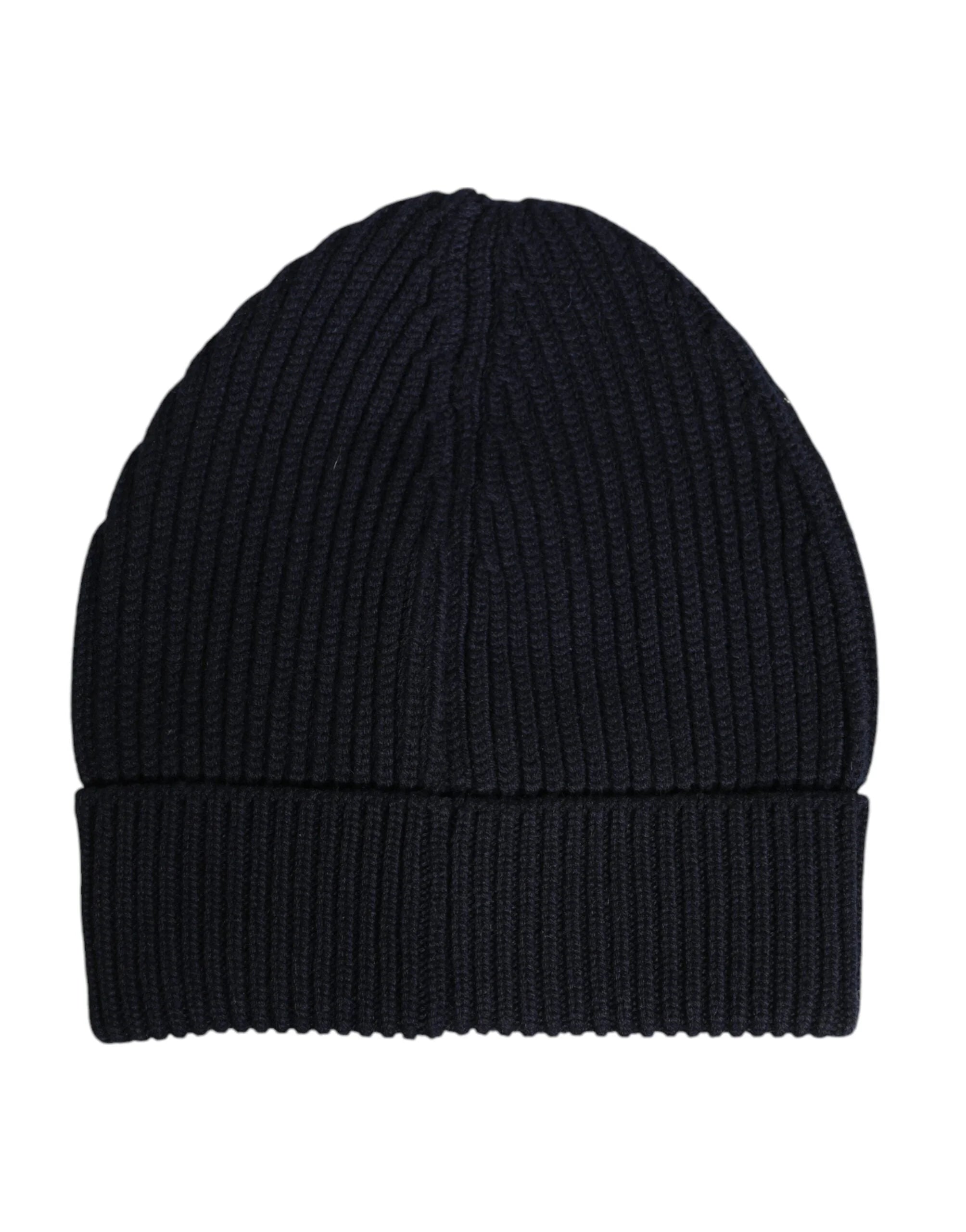 Dolce & Gabbana Black Cashmere Knitted Winter Beanie Hat