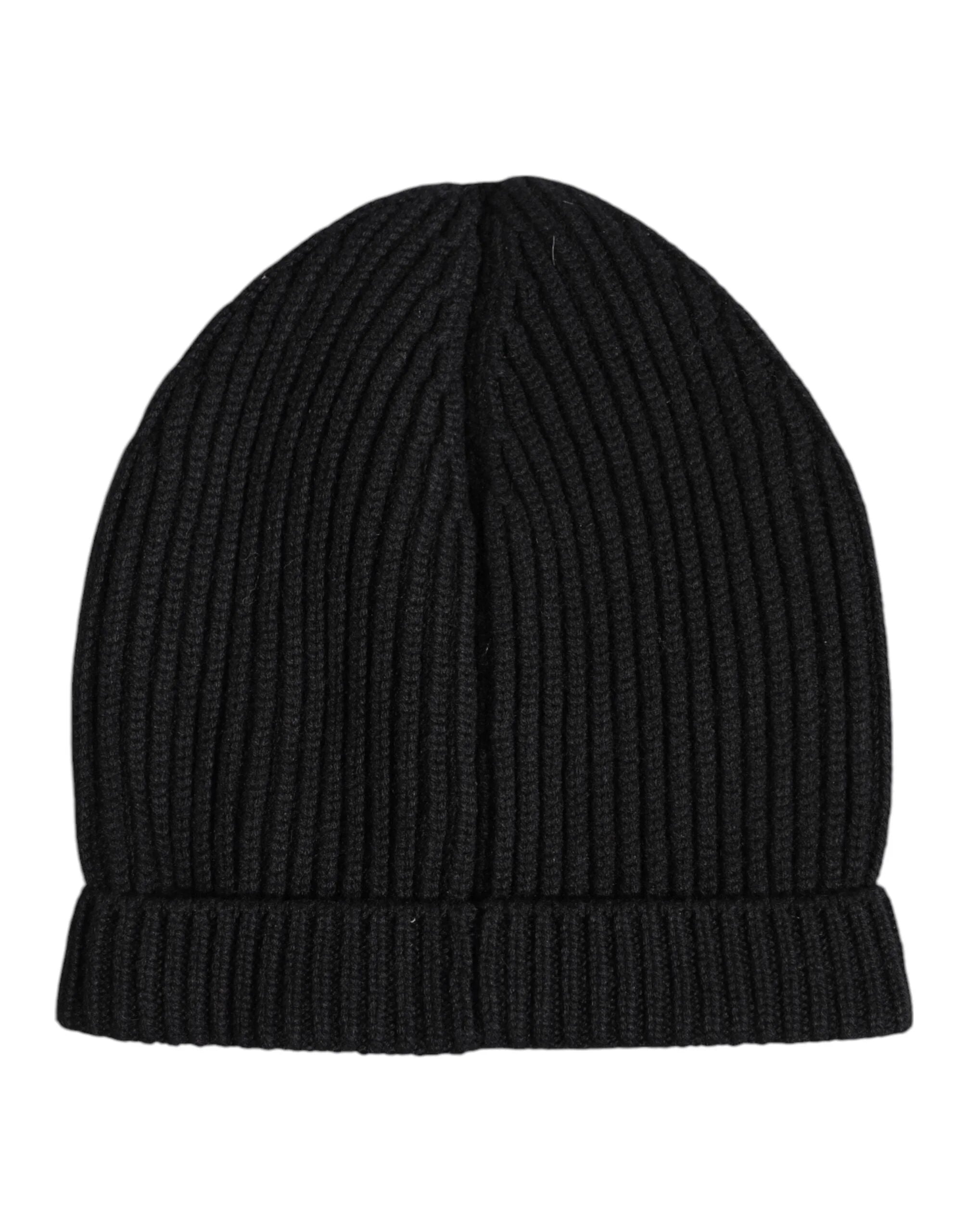 Dolce & Gabbana Black Cashmere Knitted Winter Beanie Hat - Beanies