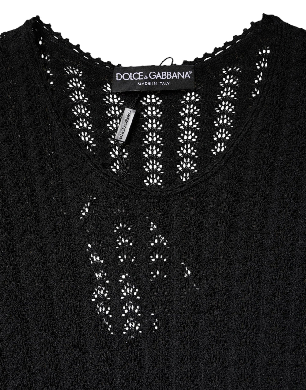 Dolce & Gabbana Black Cashmere Long Sleeves A-line Midi Dress - IT40|S - Dresses