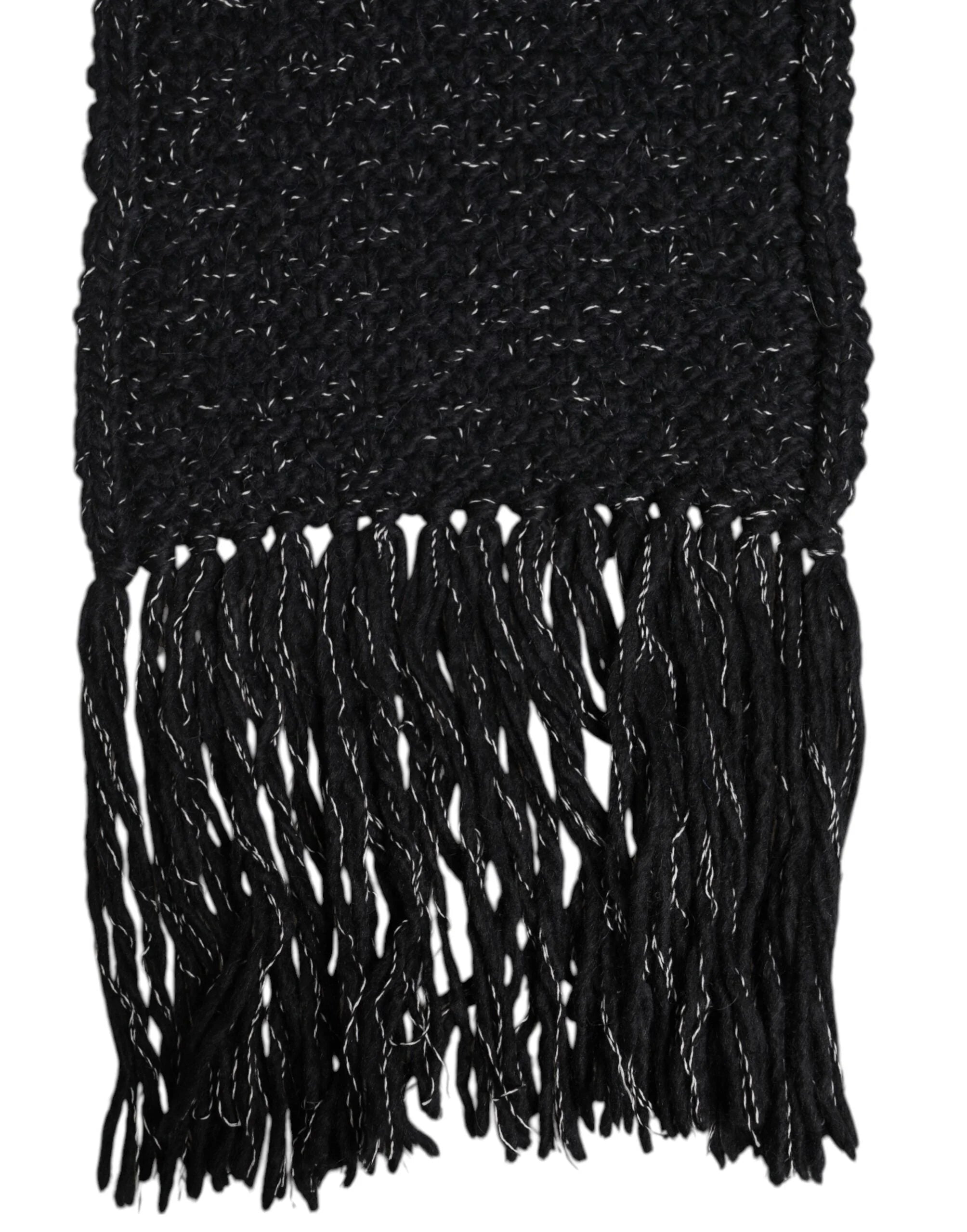 Dolce & Gabbana Black Cashmere Neck Warmer Wrap Shawl Scarf - Scarves & Shawls