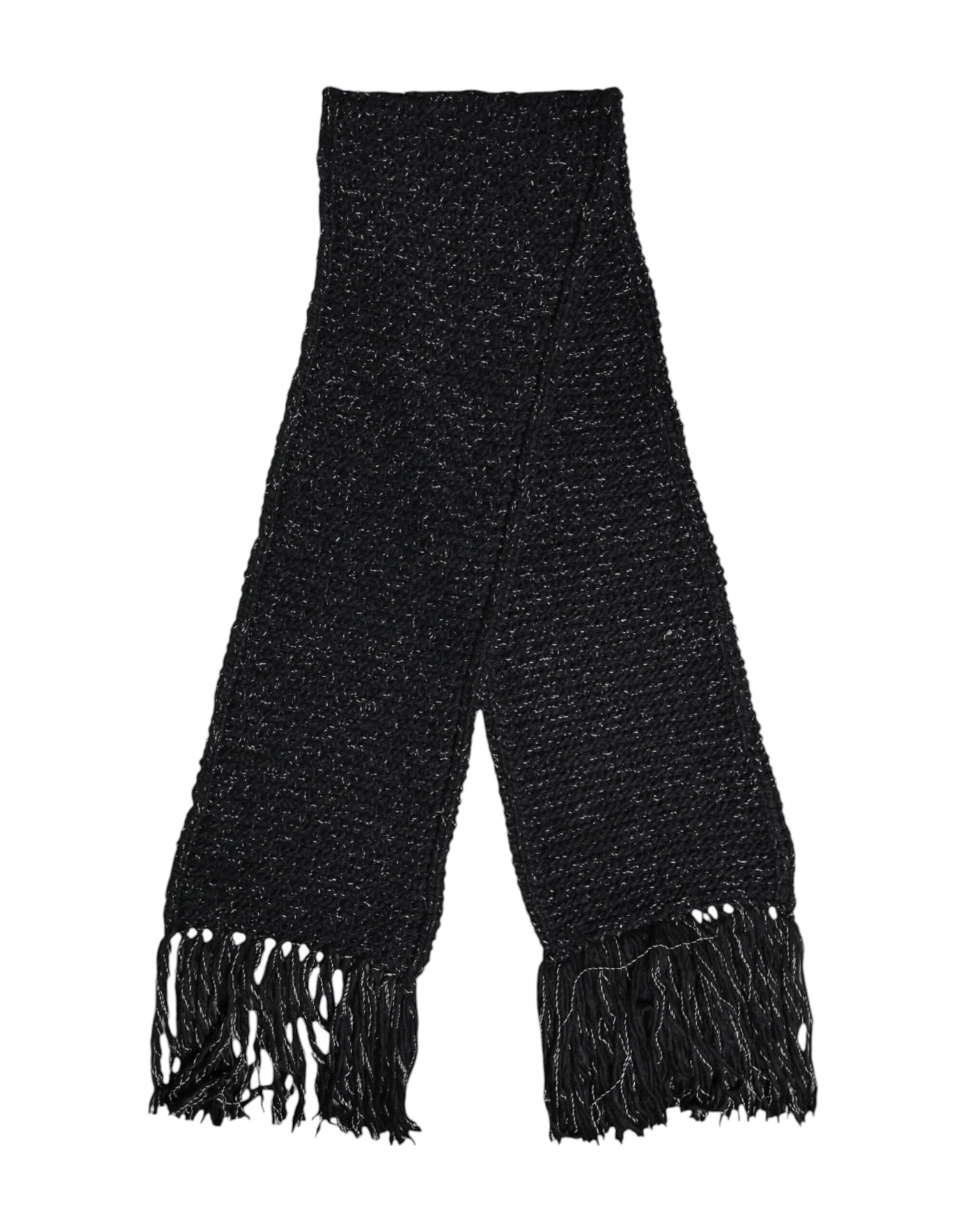 Dolce & Gabbana Black Cashmere Neck Warmer Wrap Shawl Scarf - Scarves & Shawls