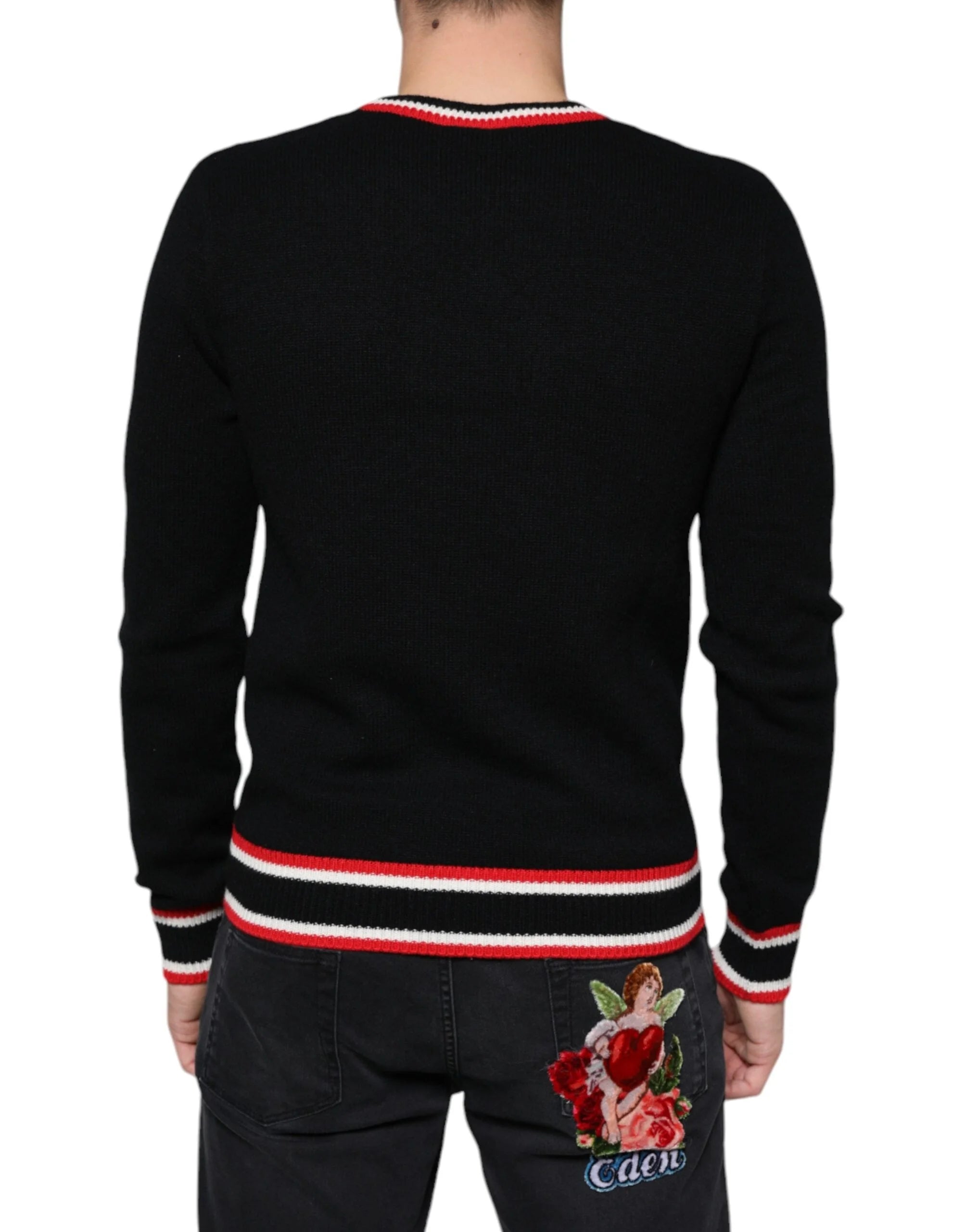 Dolce & Gabbana Black Cashmere Pig of the Year Pullover Sweater - IT44 | XS - Sweaters