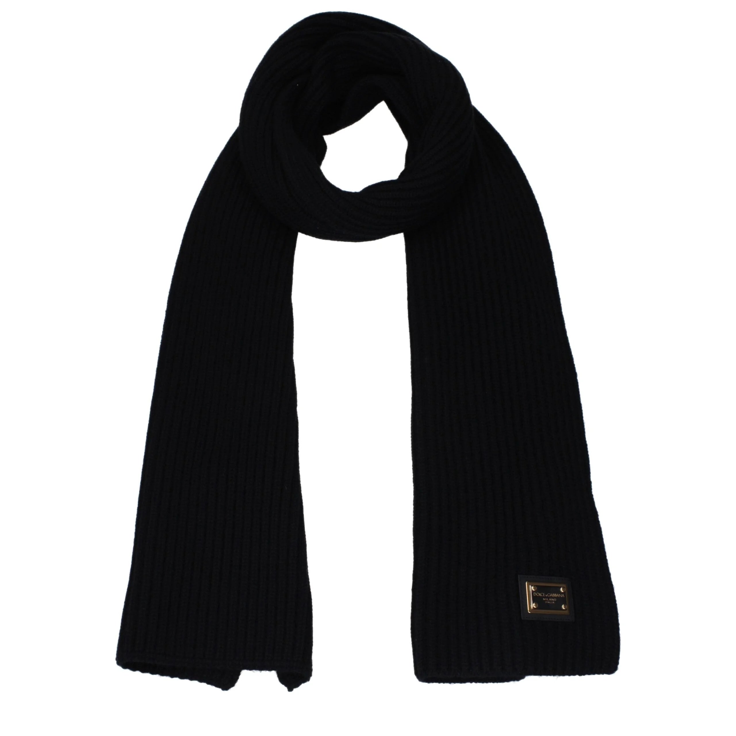 Dolce & Gabbana Black Cashmere Scarves - Scarves & Shawls