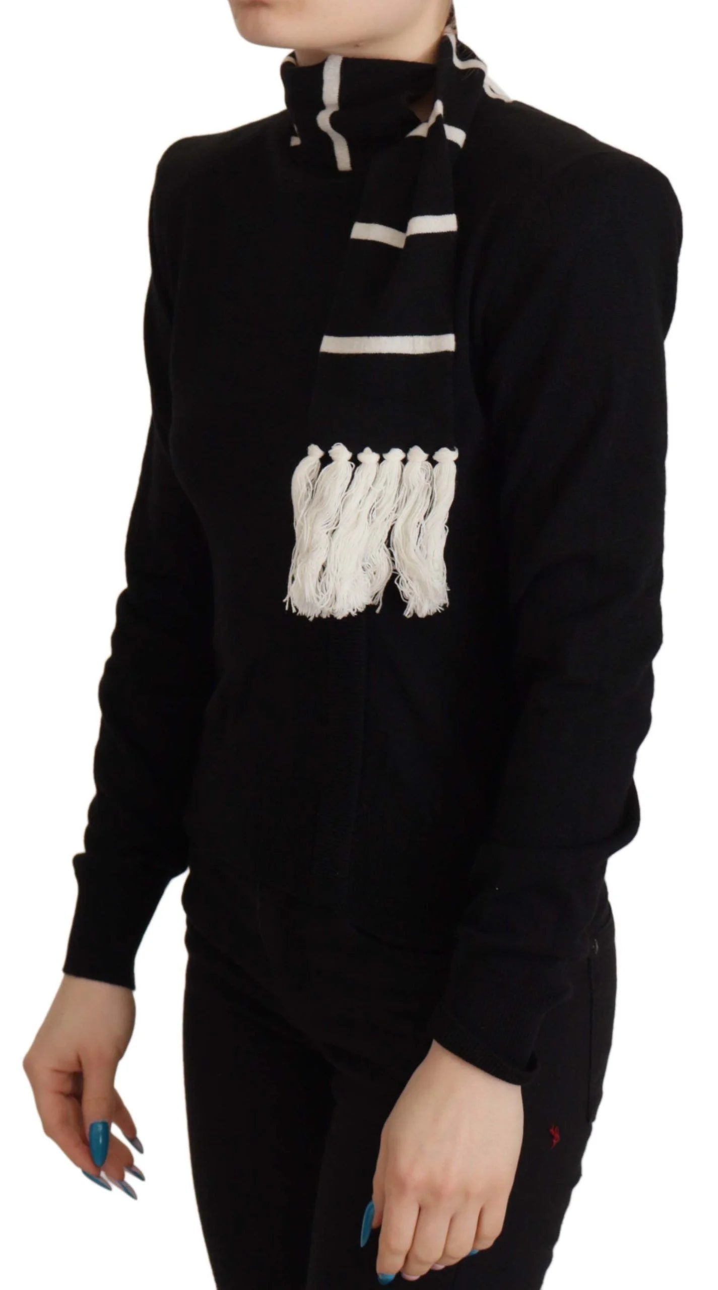 Dolce & Gabbana Black Cashmere Turtleneck Pullover Sweater - IT38|XS - Sweaters