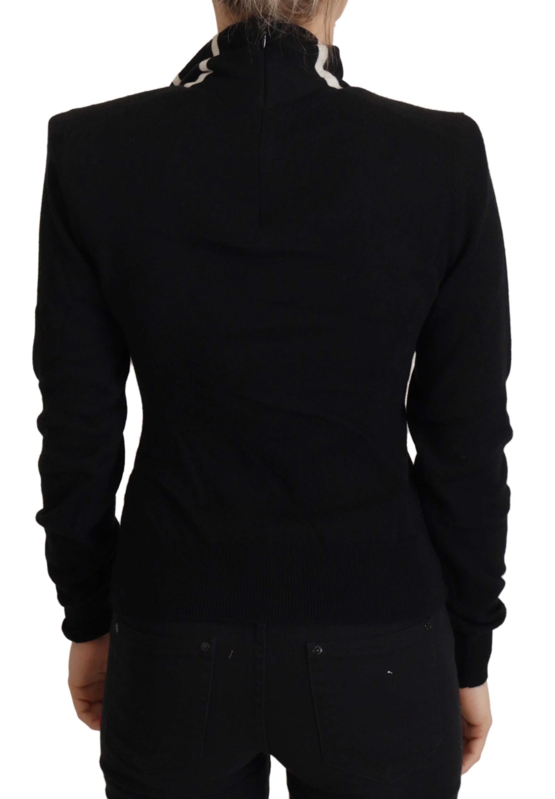 Dolce & Gabbana Black Cashmere Turtleneck Pullover Sweater - IT38|XS - Sweaters
