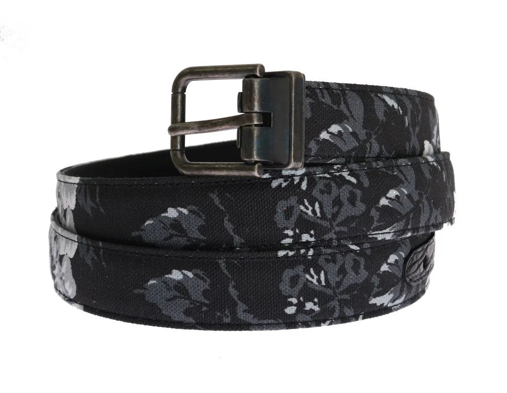 Dolce & Gabbana Black Cayman Linen Leather Belt - Belts
