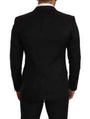 Dolce & Gabbana Black Check MARTINI SLIM FIT 2 Piece Suit - IT44 | XS - Pant Suits
