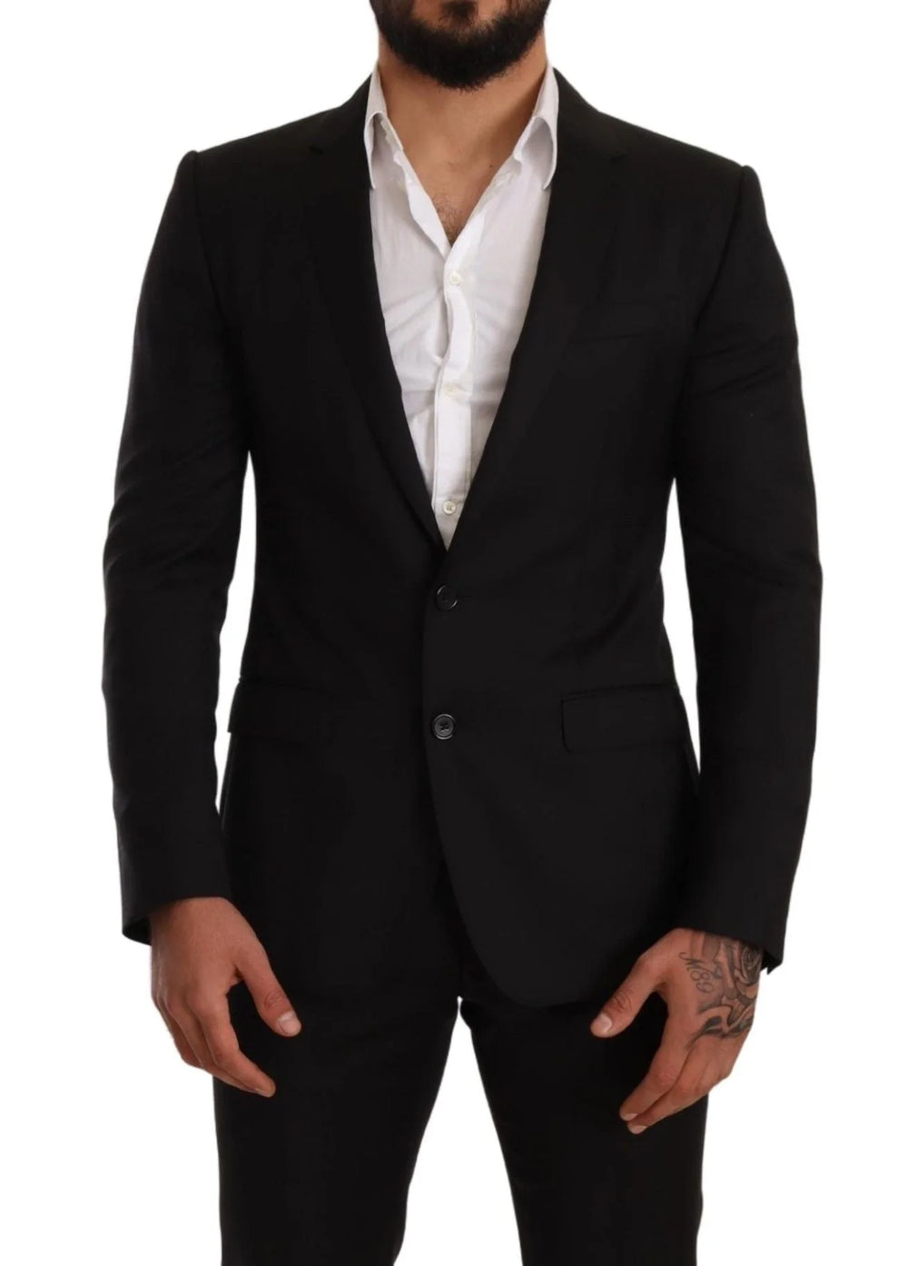 Dolce & Gabbana Black Check MARTINI SLIM FIT 2 Piece Suit - IT44 | XS - Pant Suits
