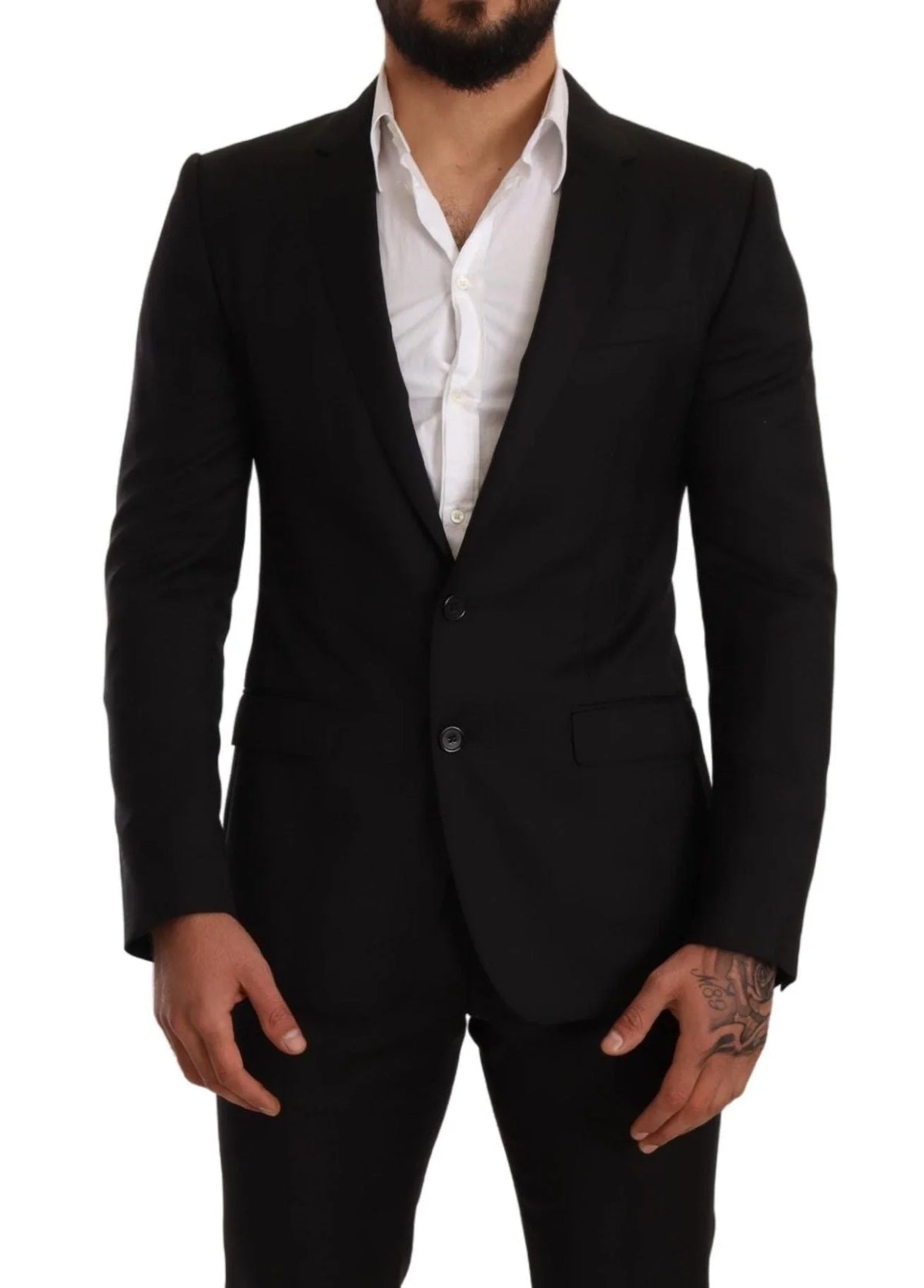 Dolce & Gabbana Black Check MARTINI SLIM FIT 2 Piece Suit - IT44 | XS - Pant Suits