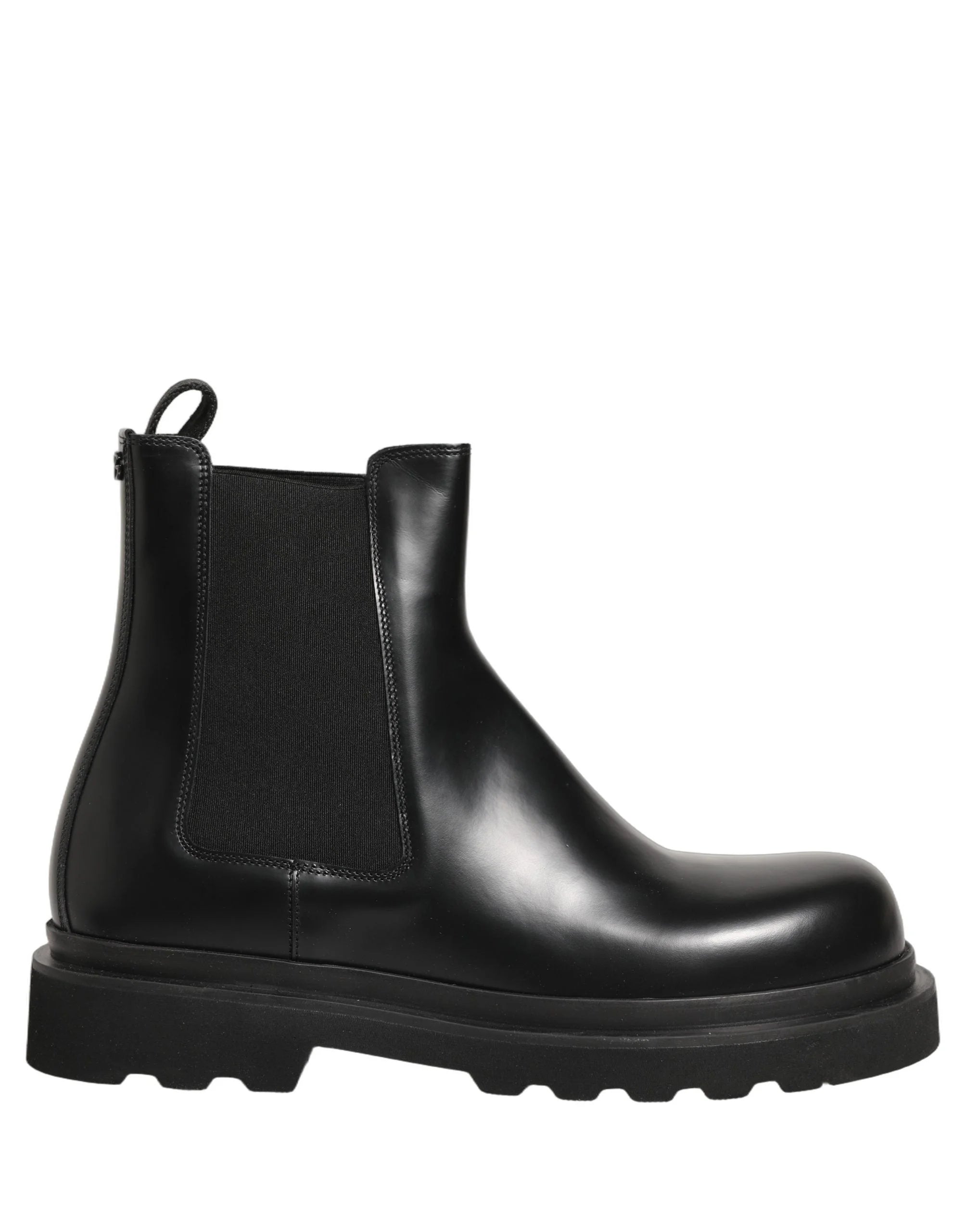 Dolce & Gabbana Black Chelsea Boots Leather Slip On Men Shoes - EU44/US11