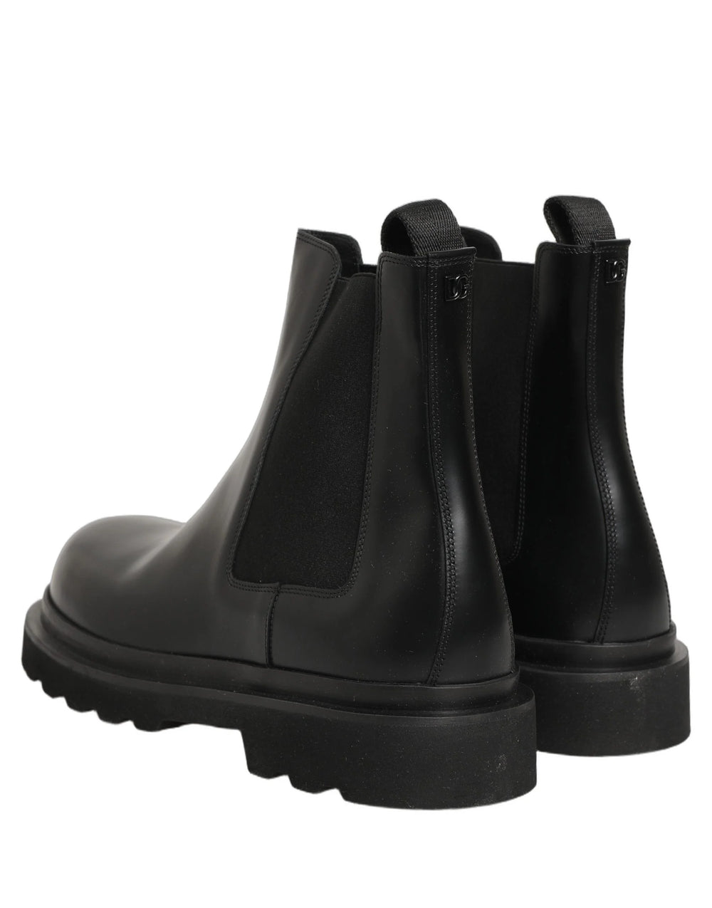 Dolce & Gabbana Black Chelsea Boots Leather Slip On Men Shoes - EU44/US11