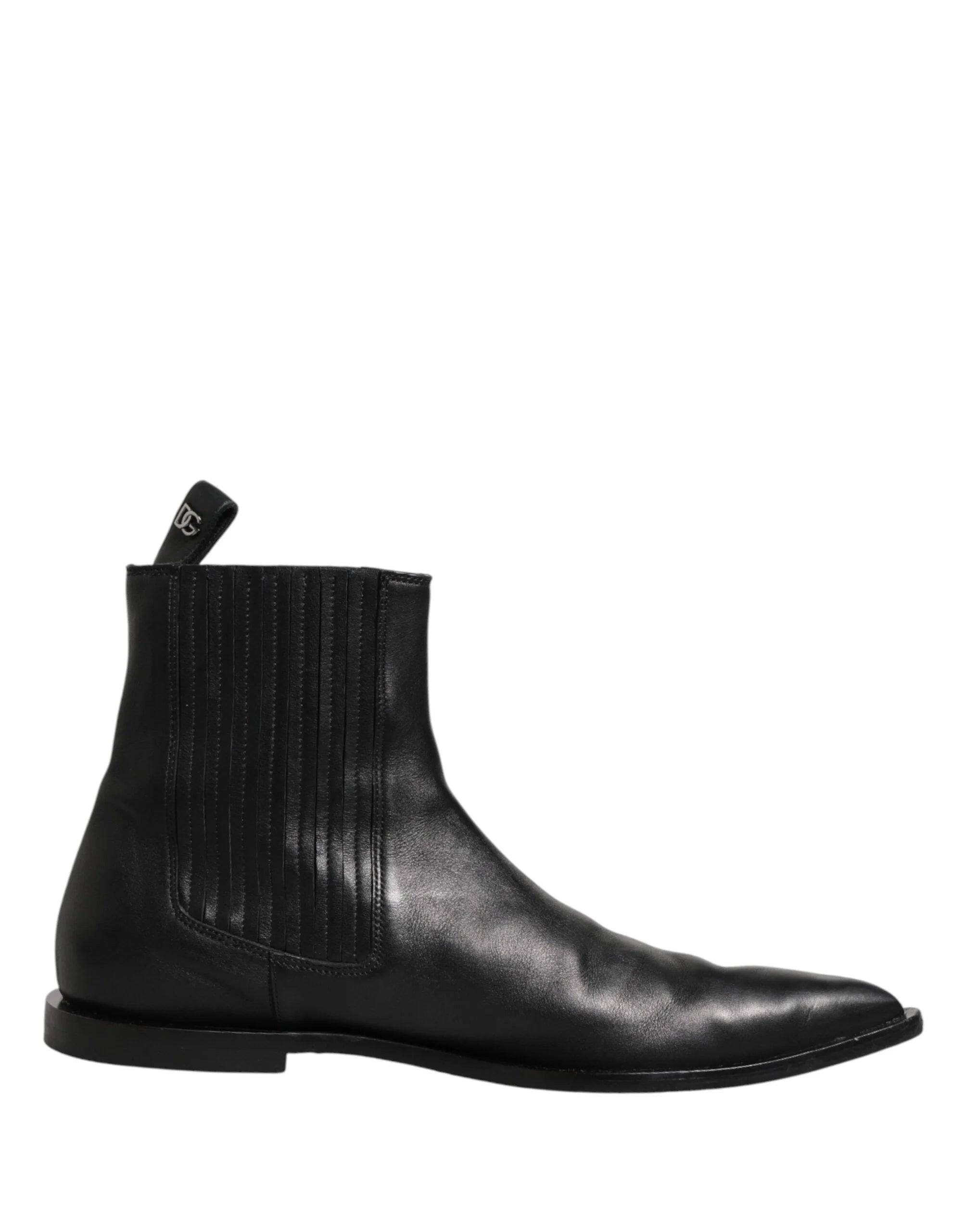 Dolce & Gabbana Mustat Chelsean Miesten Lyhyet Nilkkasaappaat Kengät - EU44/US11