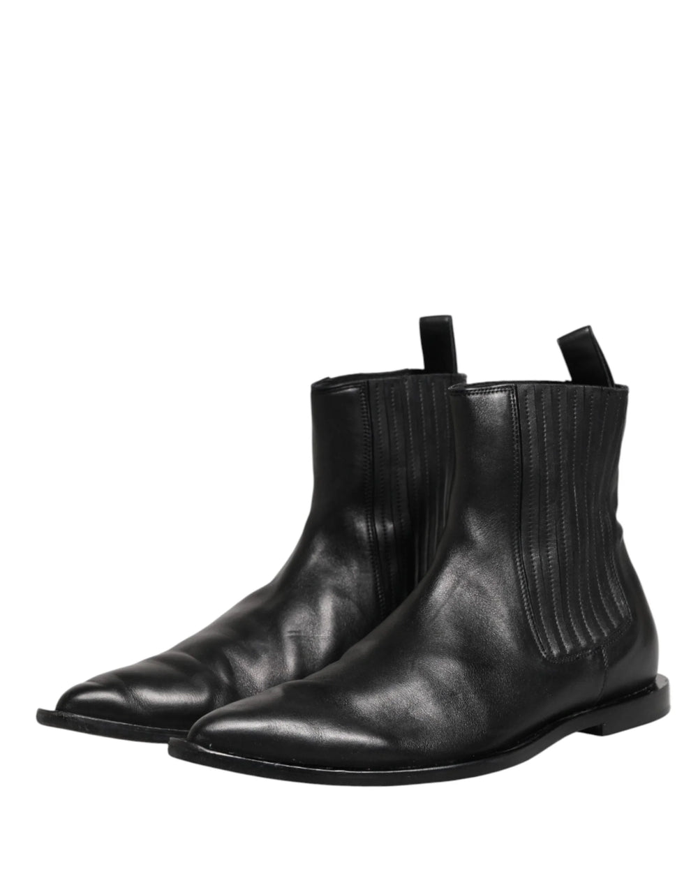 Dolce & Gabbana Mustat Chelsean Miesten Lyhyet Nilkkasaappaat Kengät - EU44/US11
