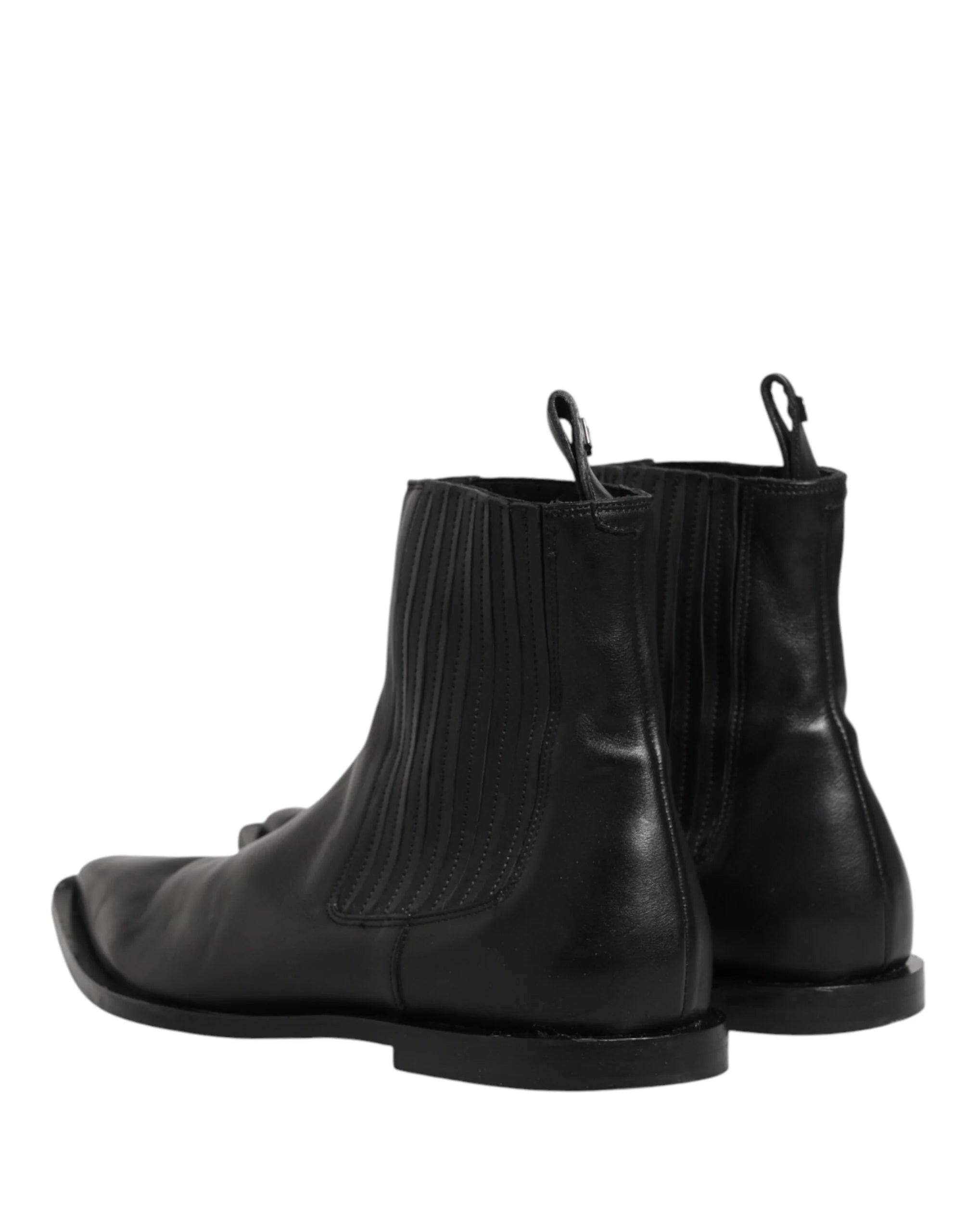 Dolce & Gabbana Mustat Chelsean Miesten Lyhyet Nilkkasaappaat Kengät - EU44/US11