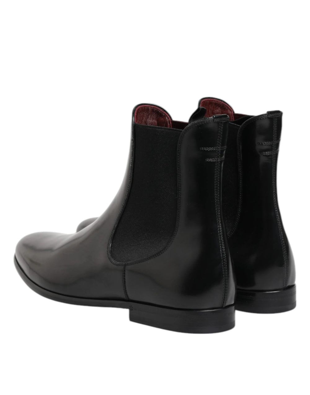 Dolce & Gabbana Black Chelsea Slip On Mid Calf Boots Shoes - Boots