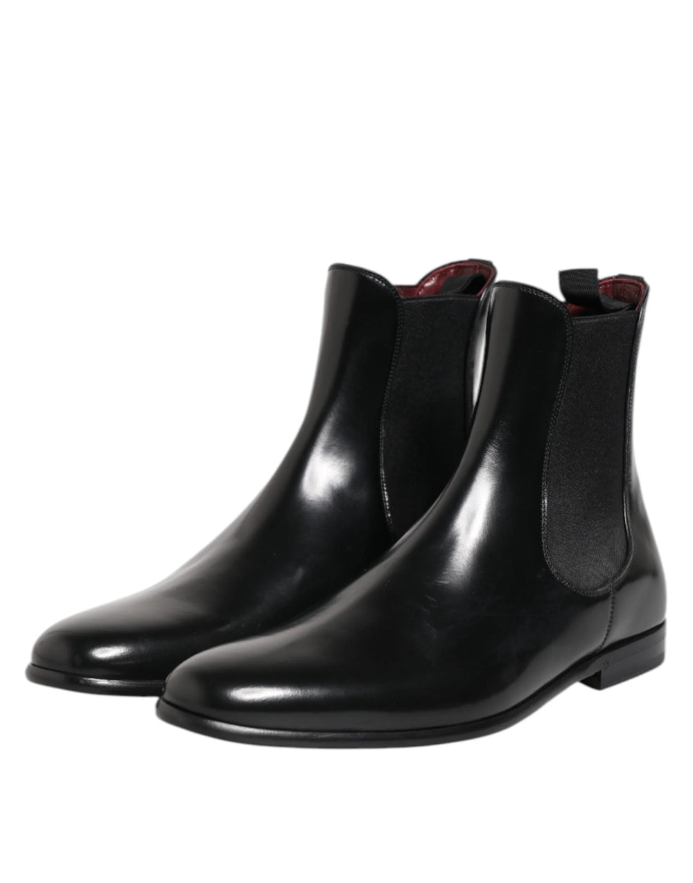Dolce & Gabbana Black Chelsea Slip On Mid Calf Boots Shoes - Boots