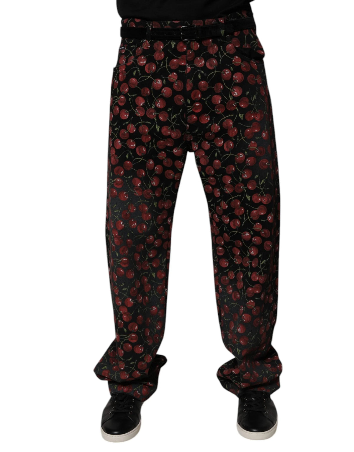 Dolce & Gabbana Black Cherry Cotton Straight Men Denim Jeans - IT48 | M