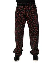Dolce & Gabbana Black Cherry Cotton Straight Men Denim Jeans - IT48 | M