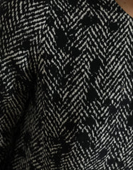 Dolce & Gabbana Black Chevron Polyester Shift Mini Dress - IT40|S - Dresses