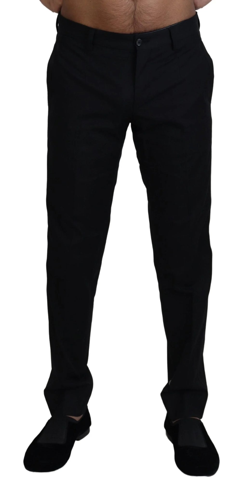 Dolce & Gabbana Black Chino Formal Cotton Pants - IT46 | S - Chinos