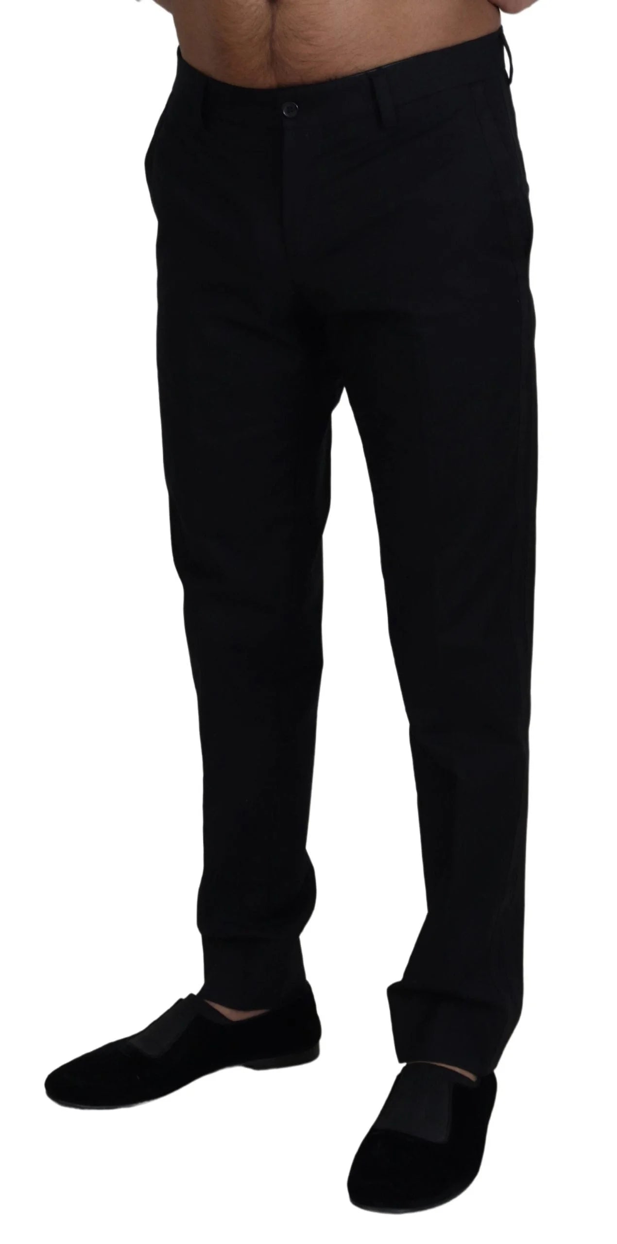 Dolce & Gabbana Black Chino Formal Cotton Pants - IT46 | S - Chinos