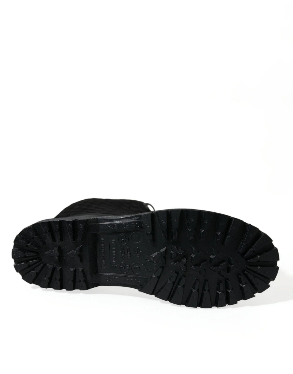 Dolce & Gabbana Black Chioggia Rubber Suede Rain Boots Shoes - EU43/US10