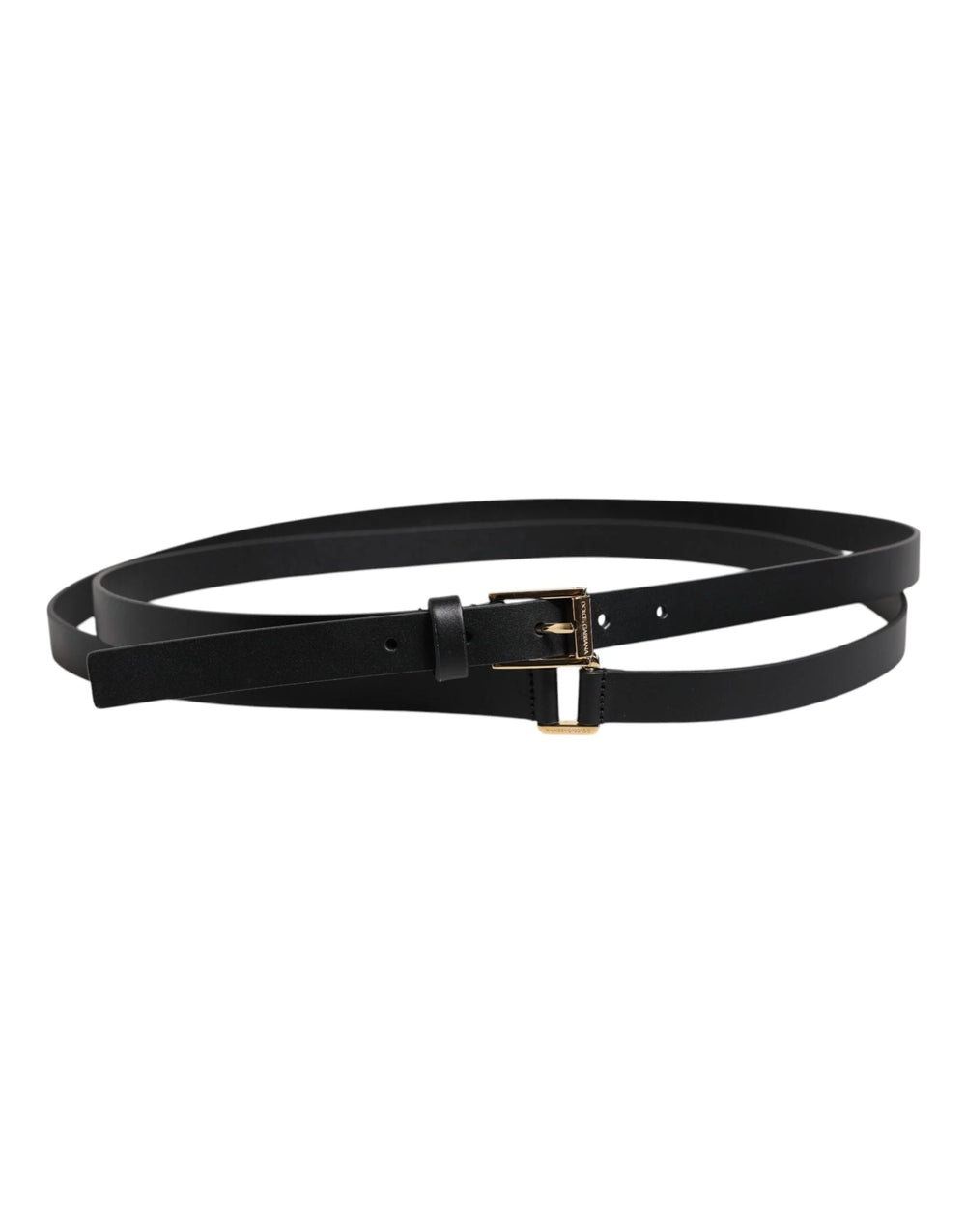 Dolce & Gabbana Black Classic Gold Metal Logo Buckle Belt - 100 cm / 40 Inches - Belts