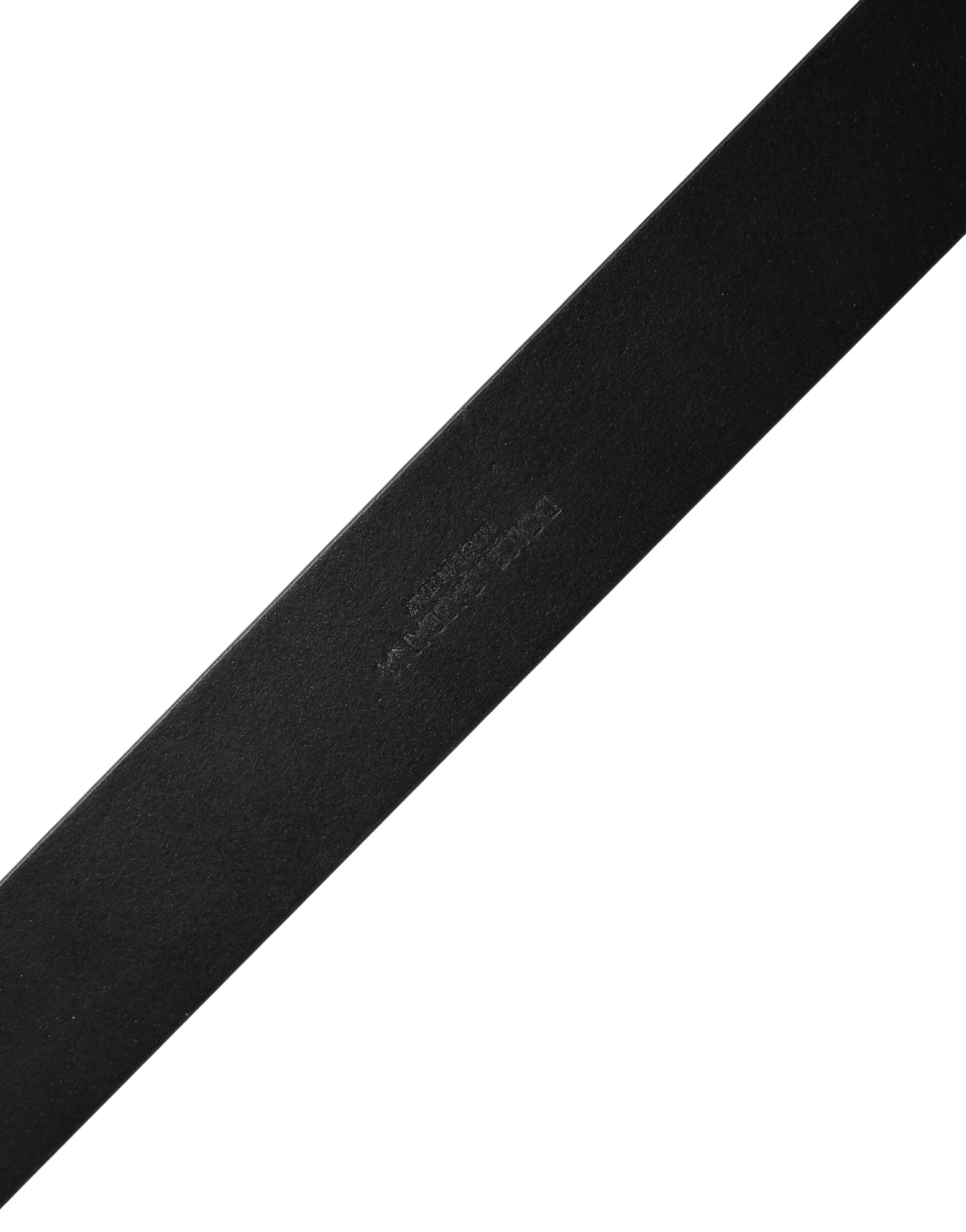 Dolce & Gabbana Black Classic Leather Logo Metal Buckle Belt - 115 cm / 46 Inches