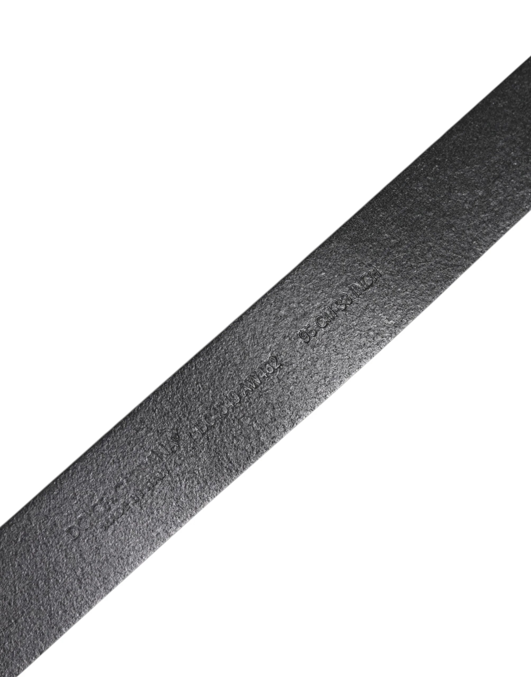 Dolce & Gabbana Black Classic Leather Metal Buckle Belt - Belts