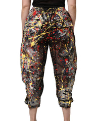 Dolce & Gabbana Cargobyxor, cropped, med svart ColorSplash-effekt - IT44|L