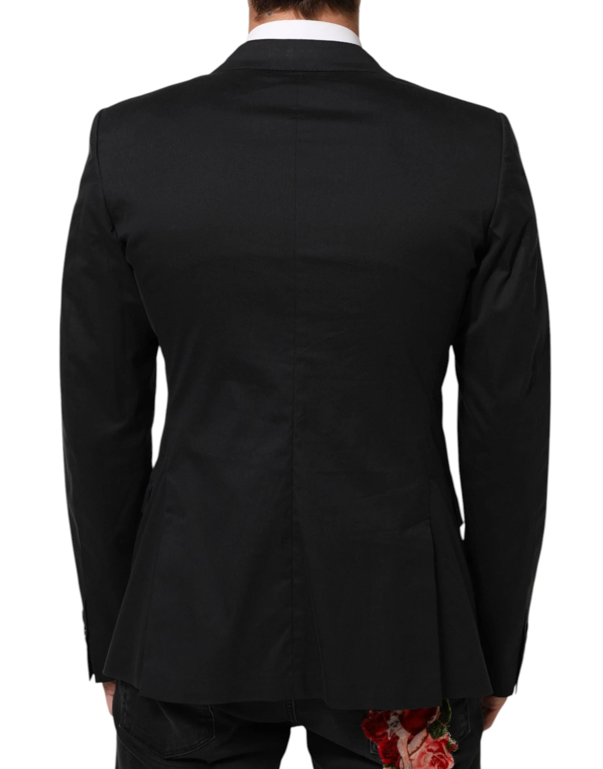 Dolce & Gabbana Black Cotton 2 Buttons Suit Jacket Blazer - IT52 | XL - Sport Jackets