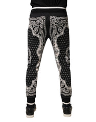 Dolce & Gabbana Black Cotton Bandana Jogger Sweatpants Pants - Joggers