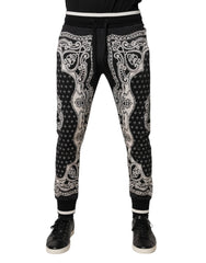 Dolce & Gabbana Black Cotton Bandana Jogger Sweatpants Pants - Joggers