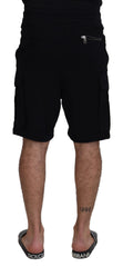 Dolce & Gabbana Black Cotton Bermuda Cargo Shorts - IT44 | S - Bermudas