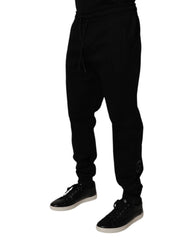 Dolce & Gabbana Black Cotton Blend Jogger Sweatpants Pants - IT50 | L - Joggers