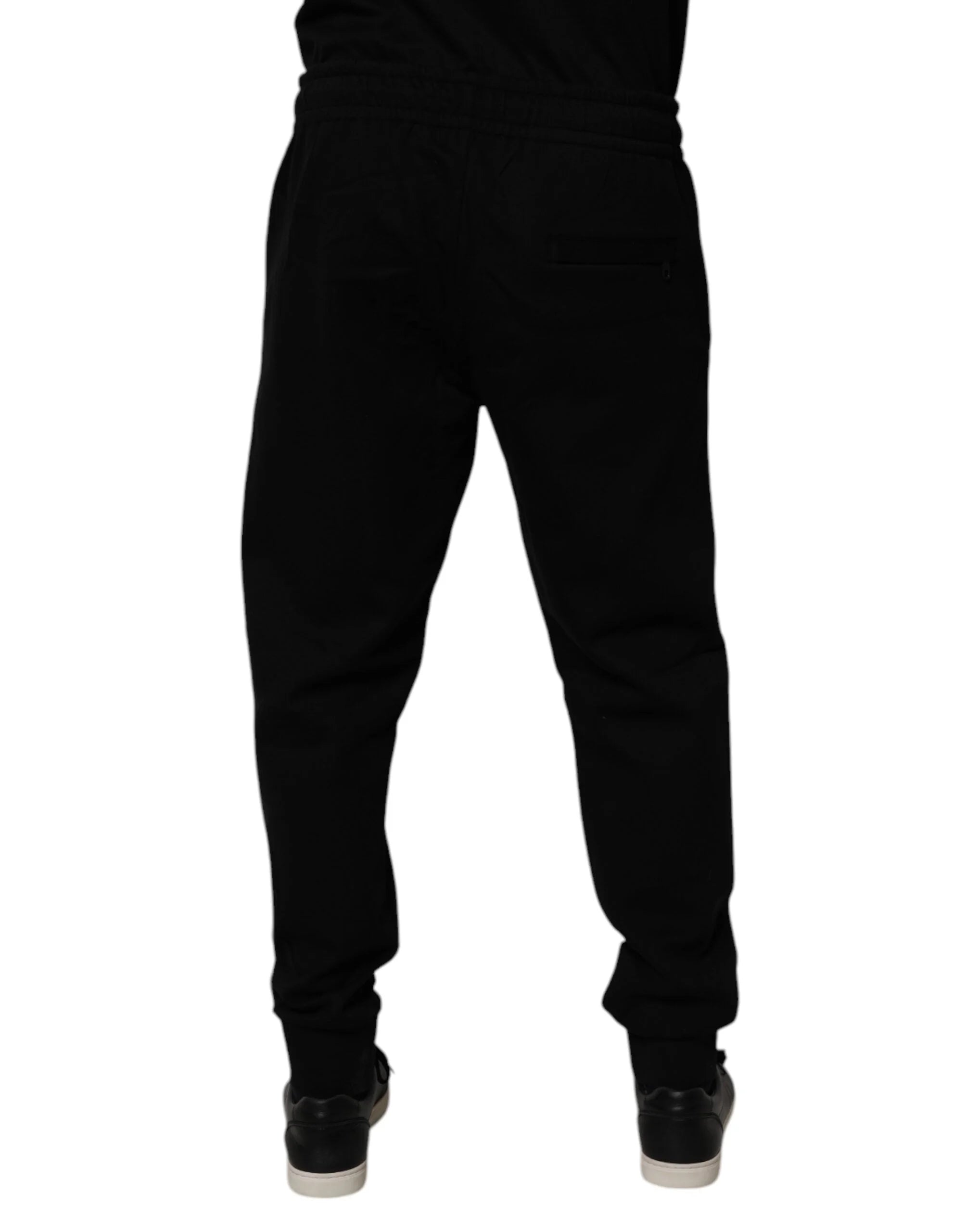 Dolce & Gabbana Black Cotton Blend Jogger Sweatpants Pants - IT50 | L - Joggers