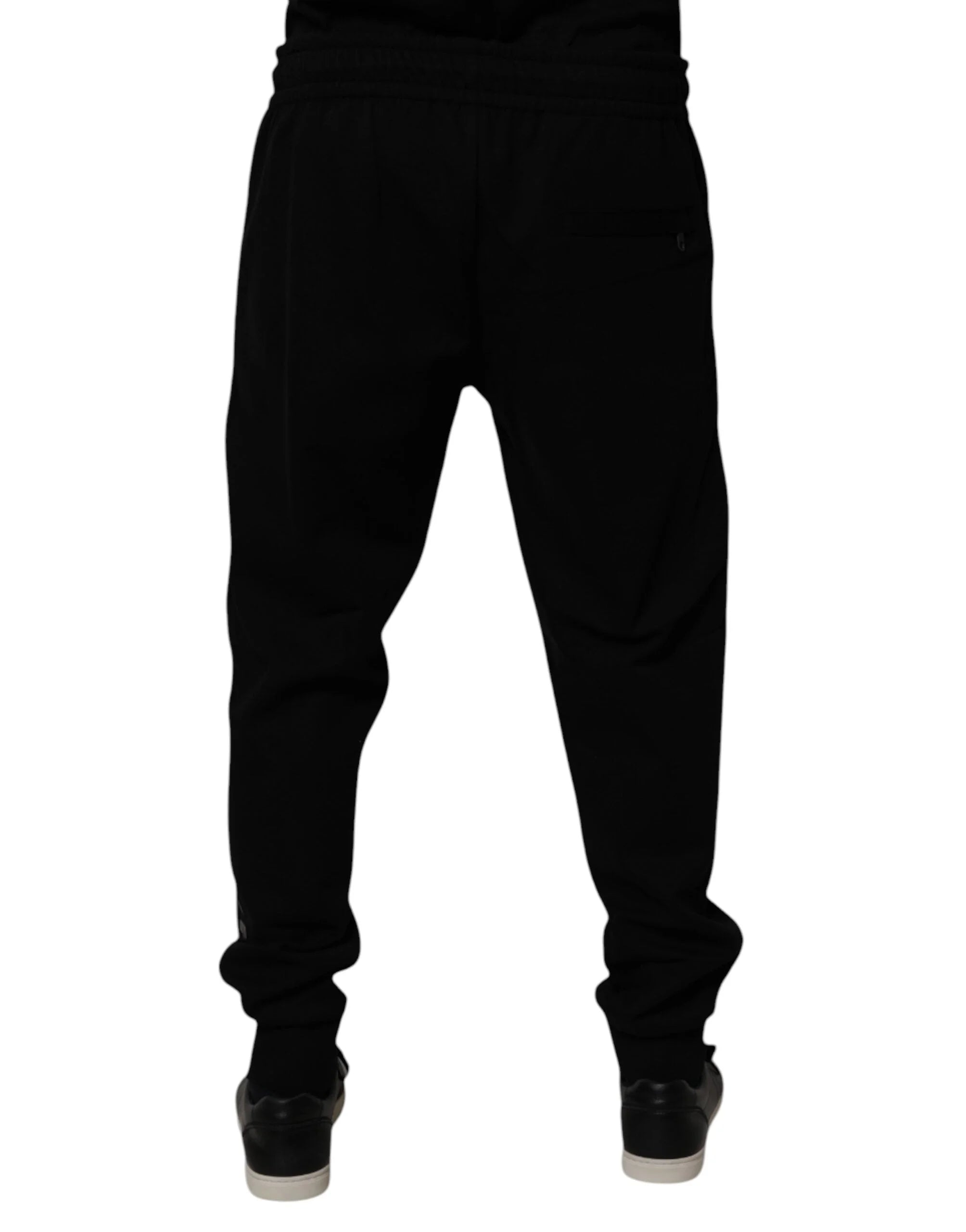 Dolce & Gabbana Black Cotton Blend Jogger Sweatpants Pants - IT52 | XL - Joggers