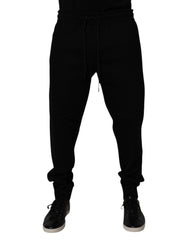 Dolce & Gabbana Black Cotton Blend Jogger Sweatpants Pants - IT52 | XL - Joggers