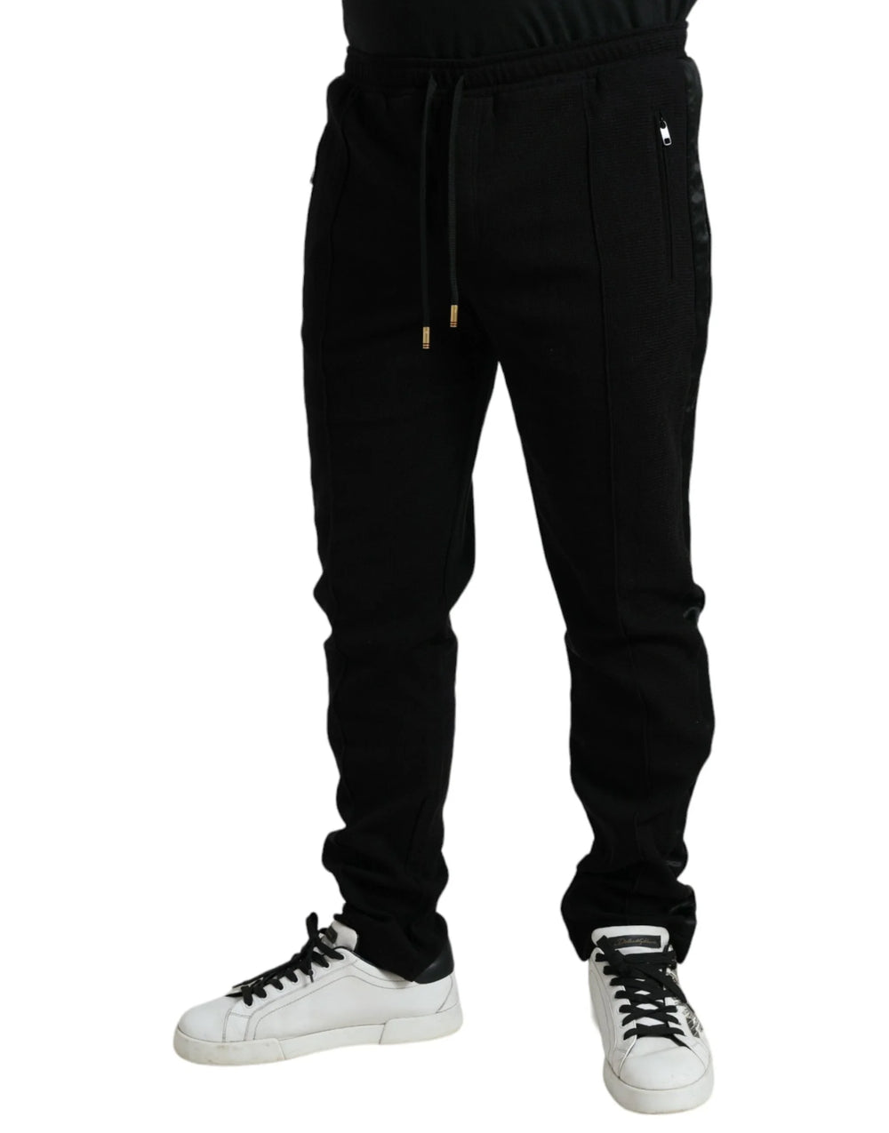 Dolce & Gabbana Black Cotton Blend Jogger Sweatpants Pants - IT54 | XL - Joggers