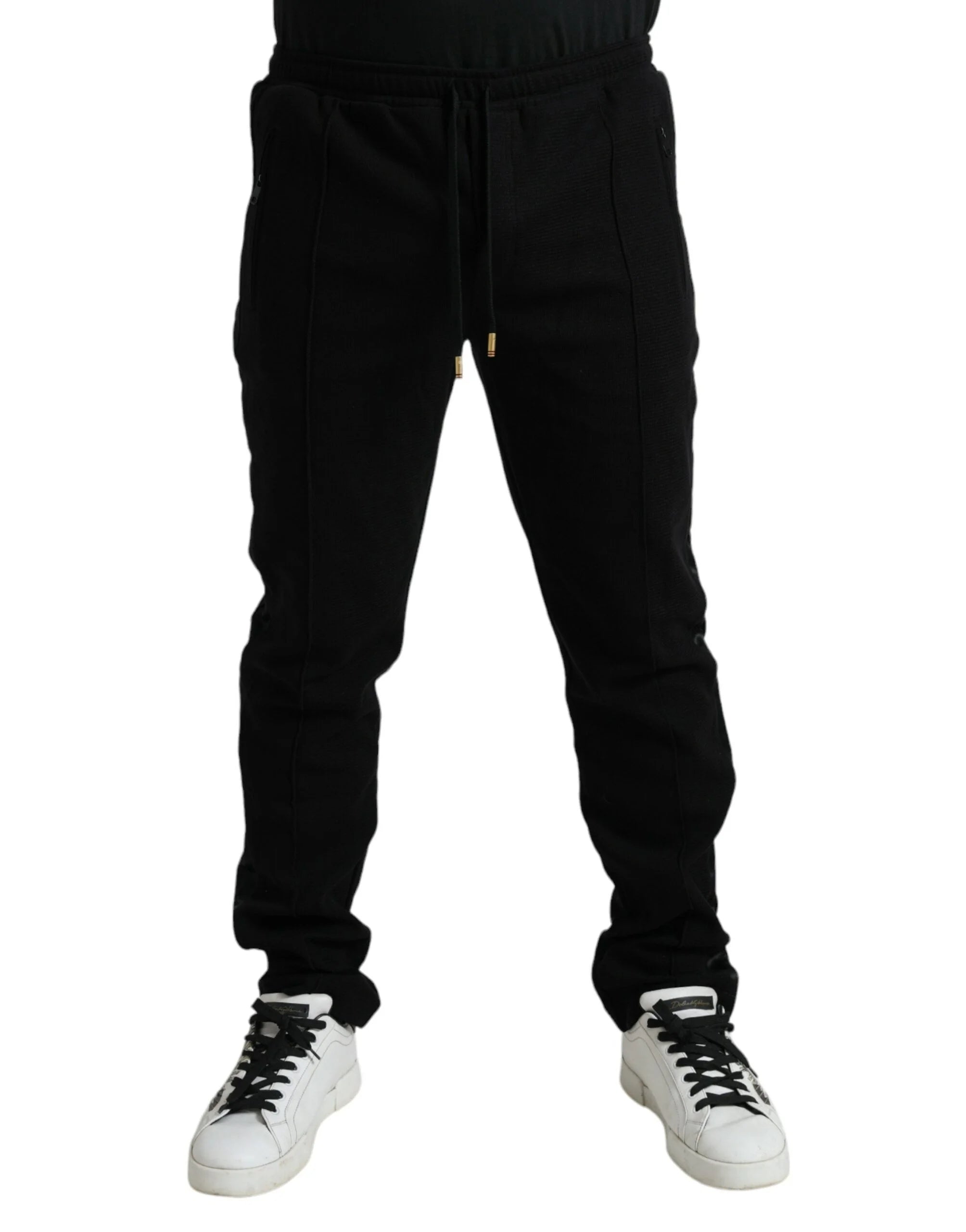 Dolce & Gabbana Black Cotton Blend Jogger Sweatpants Pants - IT54 | XL - Joggers