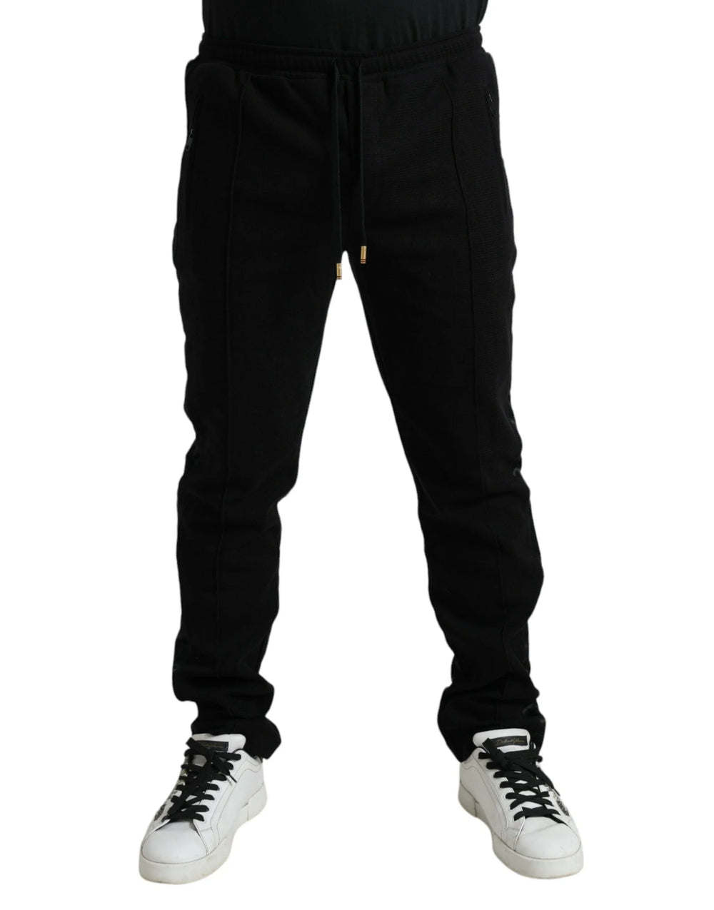 Dolce & Gabbana Black Cotton Blend Jogger Sweatpants Pants - IT54 | XL - Joggers