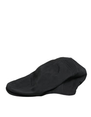 Dolce & Gabbana Black Cotton Blend Newsboy Men Cloth Cap Hat - 58 cm|M