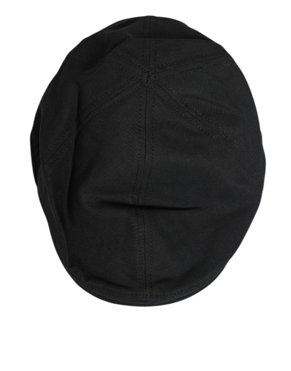 Dolce & Gabbana Black Cotton Blend Newsboy Men Cloth Cap Hat - 58 cm|M - Flat Caps