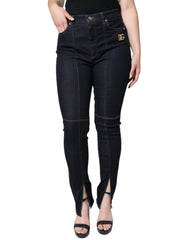 Dolce & Gabbana Black Cotton Blend Skinny Denim Jeans - IT46|XL - Jeans