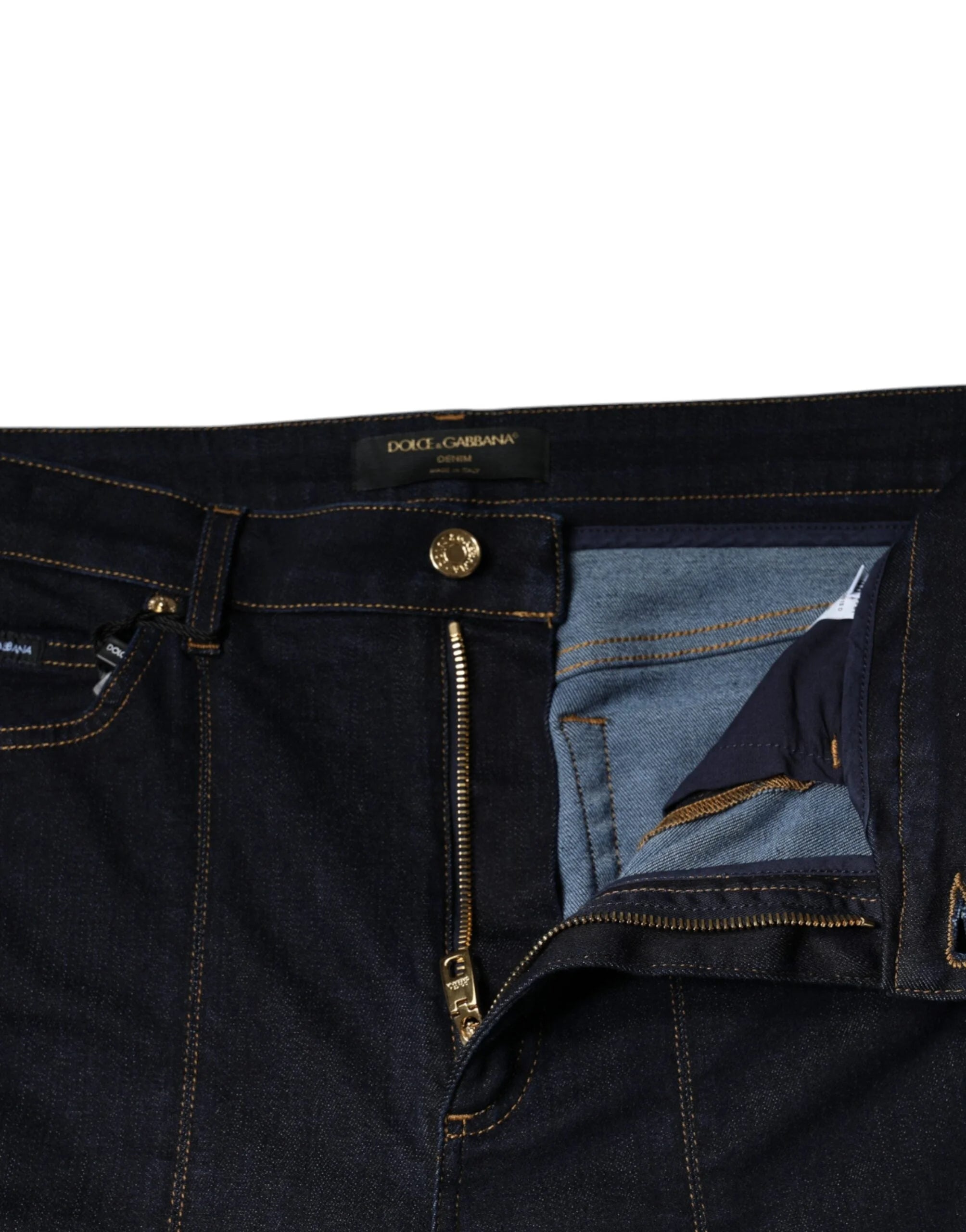 Dolce & Gabbana Black Cotton Blend Skinny Denim Jeans - IT46|XL - Jeans