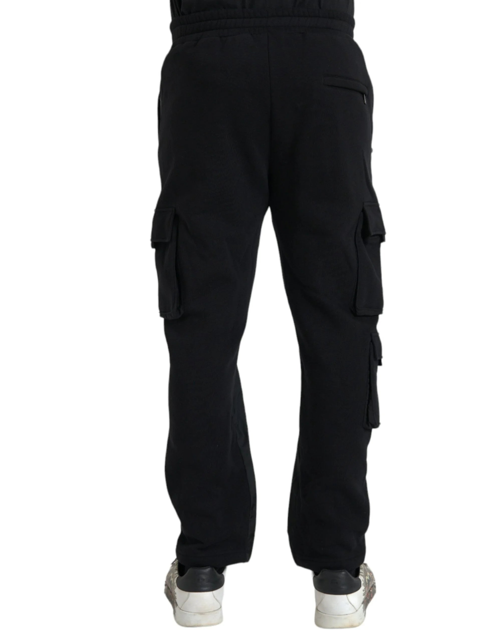 Dolce & Gabbana Black Cotton Blend Skinny Pants - IT48 | M - Trousers
