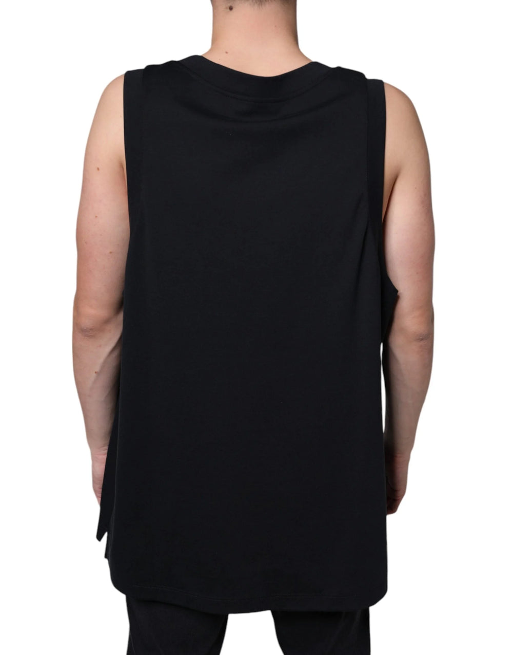 Dolce & Gabbana Black Cotton Born To Be Free Sleeveless T-shirt - IT52 | XL - Tank Tops